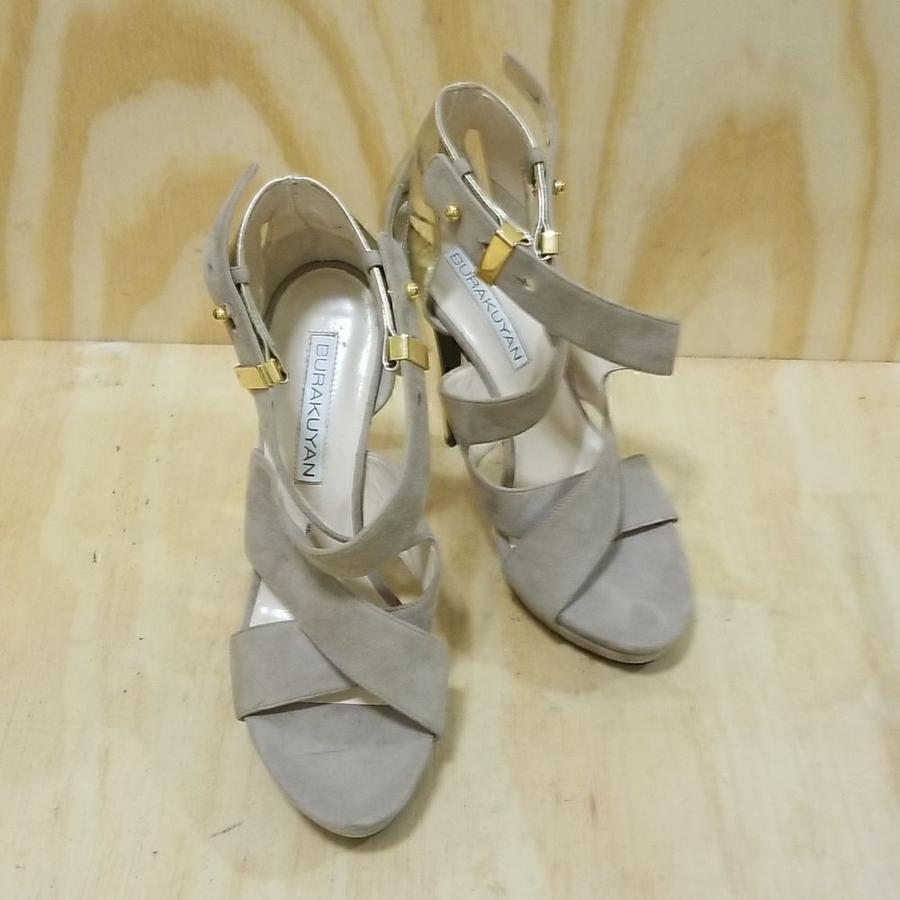 Burak Uyan Strapped Heeled Sandals/Shoes Wmn's sz 7 1/2 ( EU 38) Made in Italy